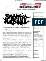 10 Formas de NO Fracasar Cagándola en El Casting - Yen Gálvez - Films, Creative, Coaching & Psicomarketing