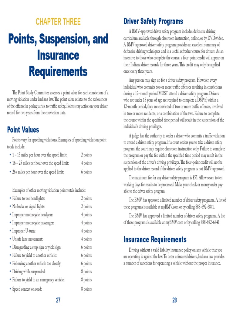 Indiana Driver Penalties Guide | PDF | Driving Under The Influence ...