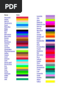 Colors Without the Letter 'E' | PDF | Qualia | Color