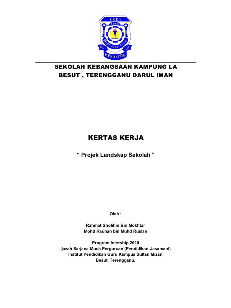 Kertas Kerja Projek Projek Landskap Sekolah  PDF
