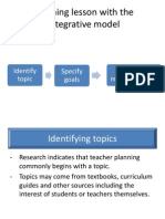 Planning Lesson With The Integrative Model - Prof Razak