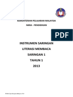 1782 - thn1 - Instrumen Literasi Membaca Saringan 1 - 2013