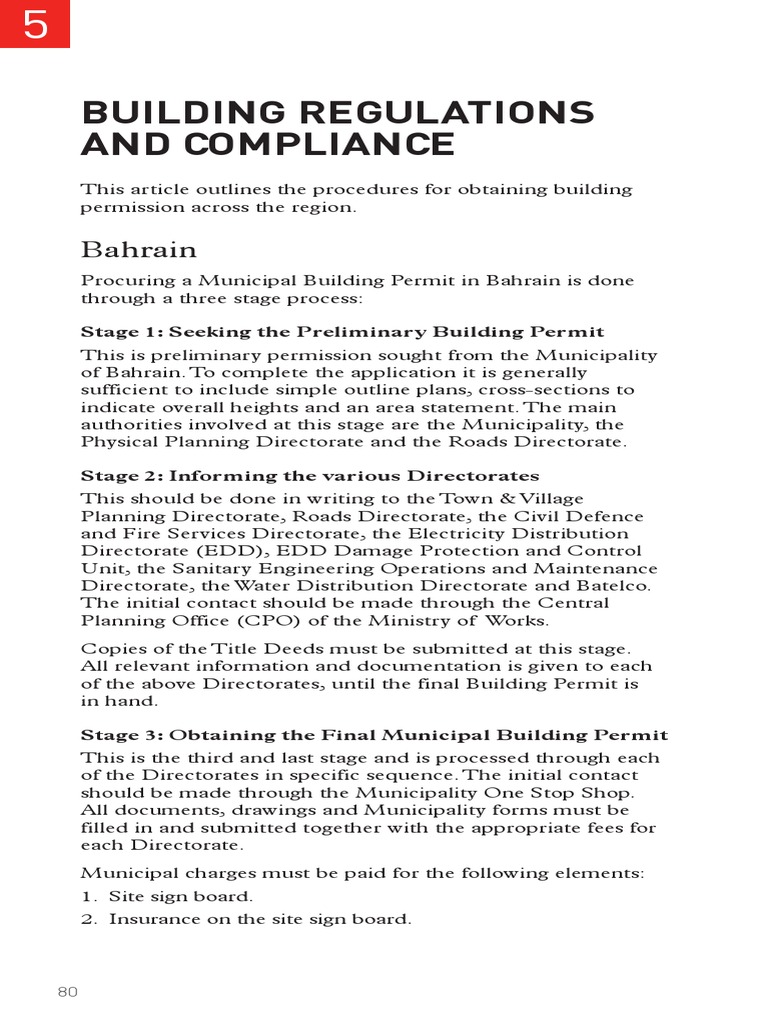 Building Regulations and Compliance: Bahrain | PDF | Government ...
