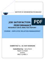 COMSATS Job Satisfaction and Performance Analysis Report