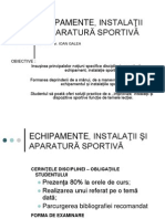 Echipamente, Instalatii Si Aparatura Sportiva