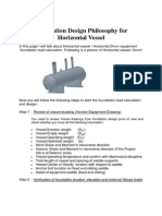 Foundation Design Philosophy for Horizontal Vessel