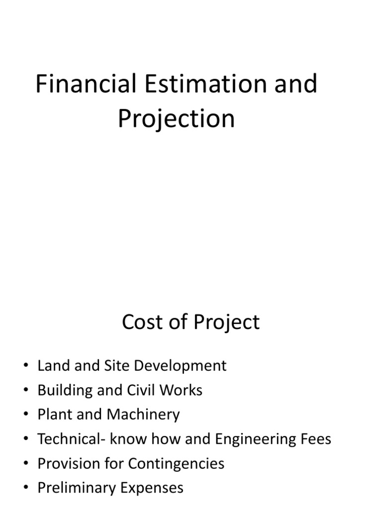 Project Financial Estimation Guide | PDF
