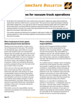 Worksafe Bulletin: Safe Procedures For Vacuum Truck Operations