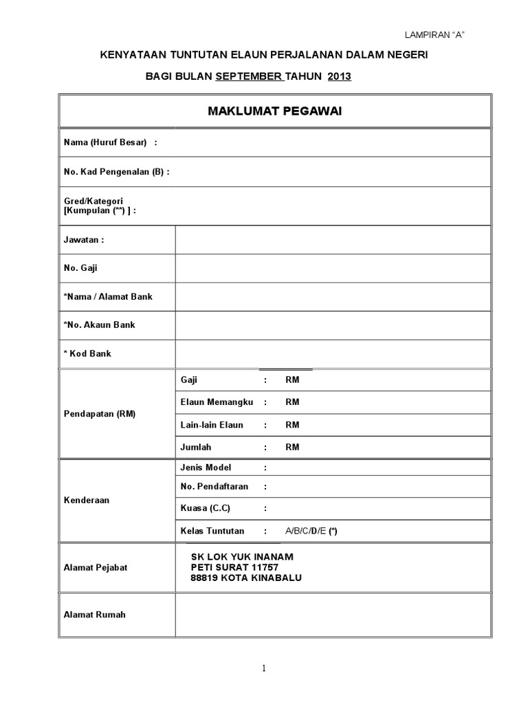 Borang Claim Sep Pdf