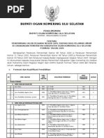 Download Pengumumanan Formasi Cpns Kabupaten Oku Selatan 2009 by Popirio SN21047010 doc pdf