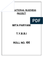 Mita Paryani: International Business Project