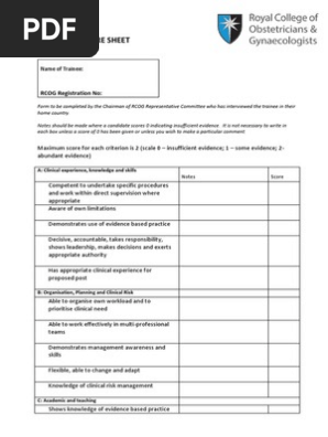 Interview Sheet