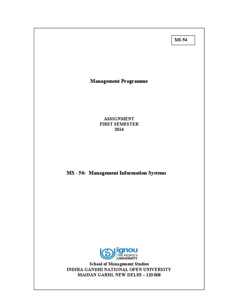 Management Programme | PDF