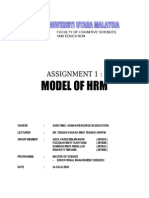 Model of HRM: Assignment 1