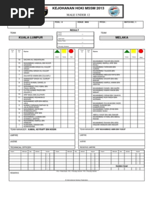 Match Report Forms Lelaki b12