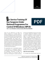 Ophthalmology in Service Training Public Sector NPCB India