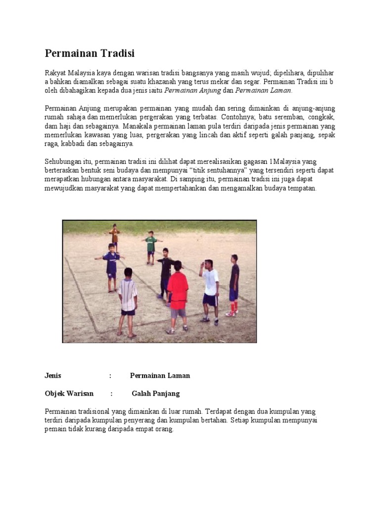 Nota Permainan Tradisional Pdf