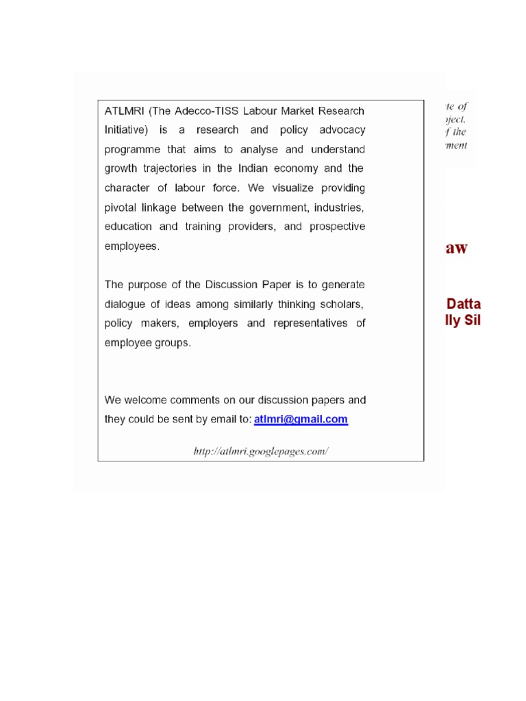 Labour Law Reform Challenges in India | PDF | Employment | Labour Economics