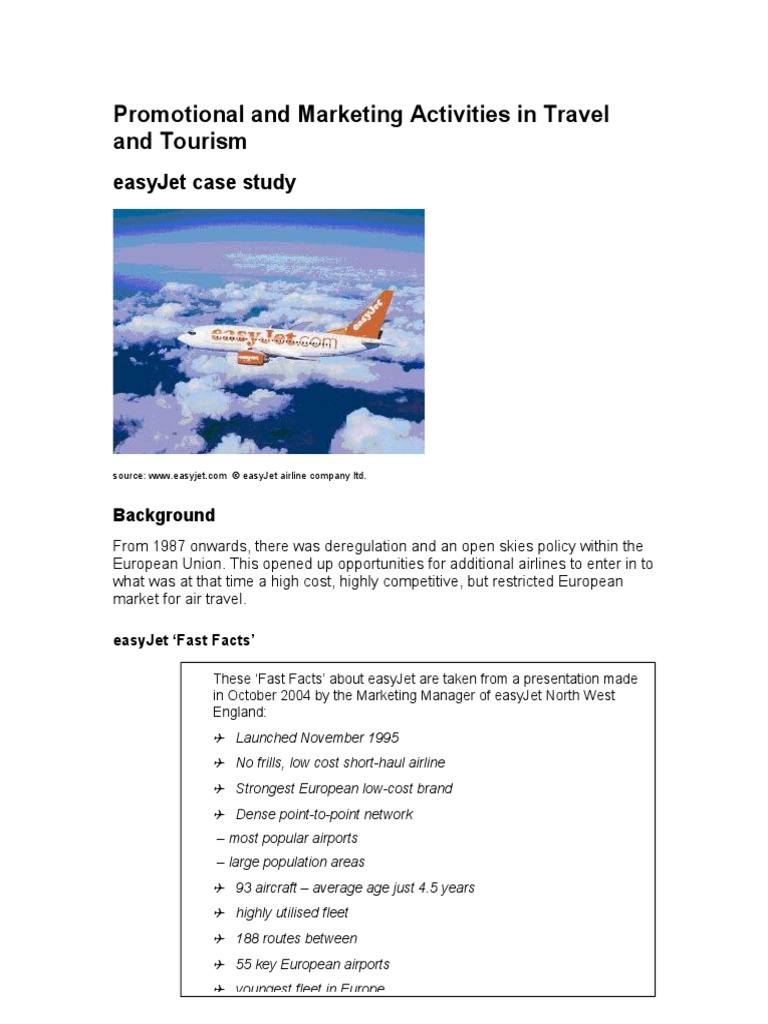 EasyJet Marketing Case Study PDF Industries Aviation