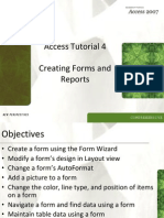 Access Tutorial 4 Creating Forms and Reports: Comprehensive