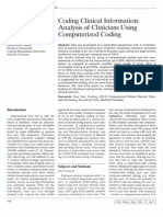 Coding Clinical Information: Analysis of Clinicians Using Computerized Coding