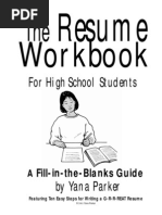 Highschool Resume Work Book