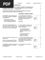 SCID-I (For DSM-IV-TR) - Adjustment Disorders