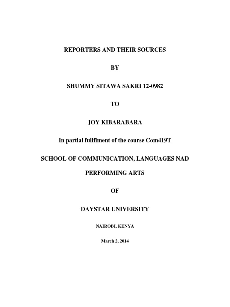 Ethics of Journalism and Sources | PDF | Journalism | Public Opinion
