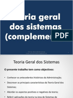 Sousa , Marcos Morais - Teoria Geral de Sistemas e Origem Dos Sistemas - Complemento AULA 07-08