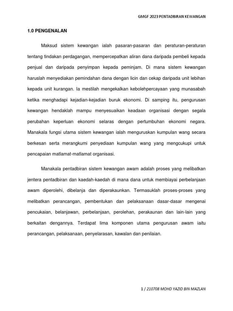 Pentadbiran Kewangan Pdf