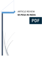 Article Review: M-Pesa in India