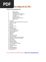 Download List of Best Songs of AC DC by whatdfacts SN21056393 doc pdf