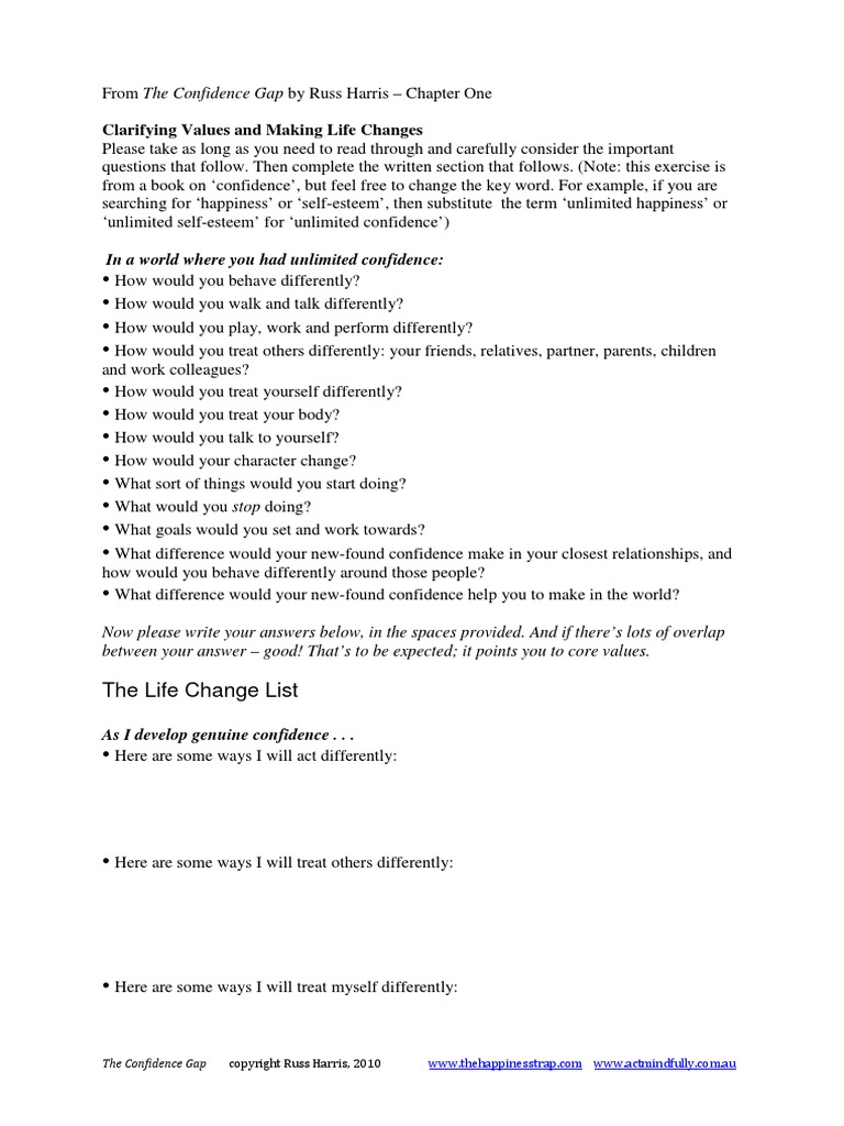 Free Worksheet Confidence Worksheets complete worksheets for the confidence gap well being psychology cognitive science