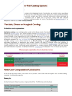 Absorption vs Variable Costing