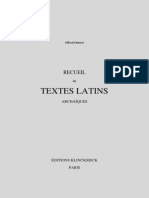 AAVV, Recueil de Textes Anciens Latins