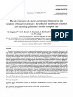 The Development of ELECTRO MEMBRANE FILTRATION for the Isolation of Bioactive Peptides the Effect of Membrane Selection and Operating Parameters on the Transport Rate