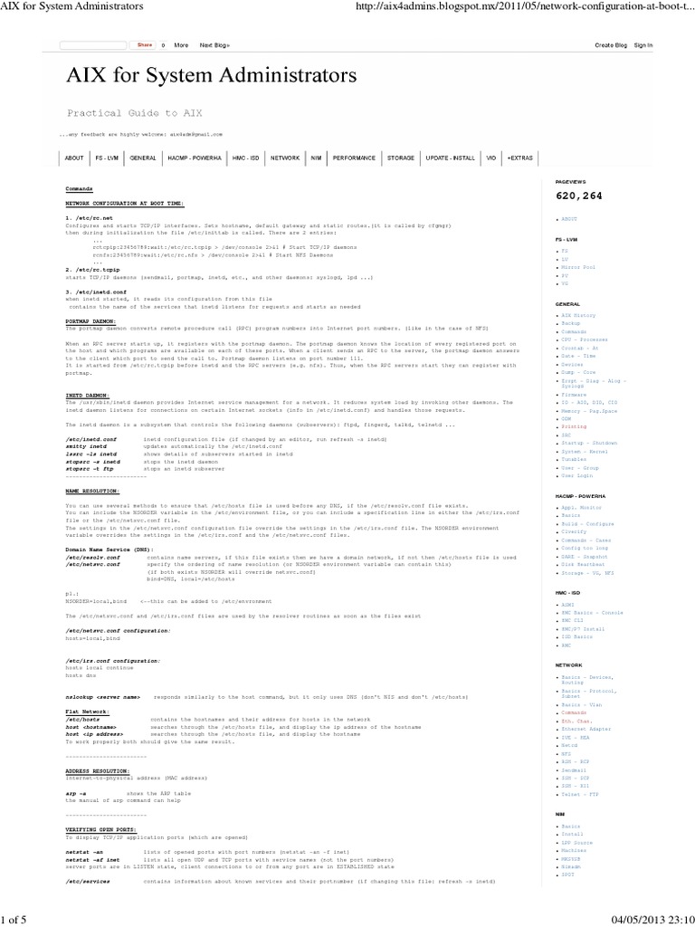 AIX Network Configuration Overview | PDF | Port (Computer Networking ...