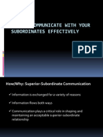 How To Communicate With Your Subordinates Effectively