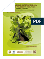 CONVOCATORIA_VI Coloquio Internacional de Filosofia Politica_Lima Peru 2014