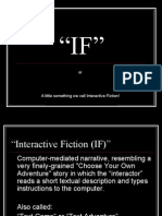 IF: Interactive Fiction