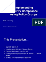 Implementing Security Compliance Using Policy Groups - SIG