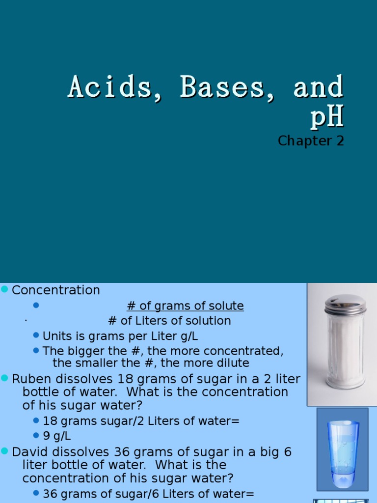 Acids and Bases Lecture Notes Ph Acid