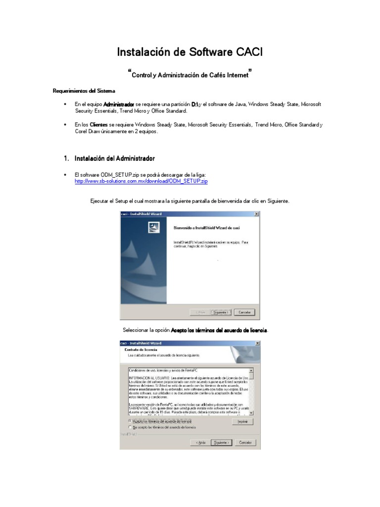 Instalación y Configuración de CACI 205 | PDF | Microsoft Windows ...