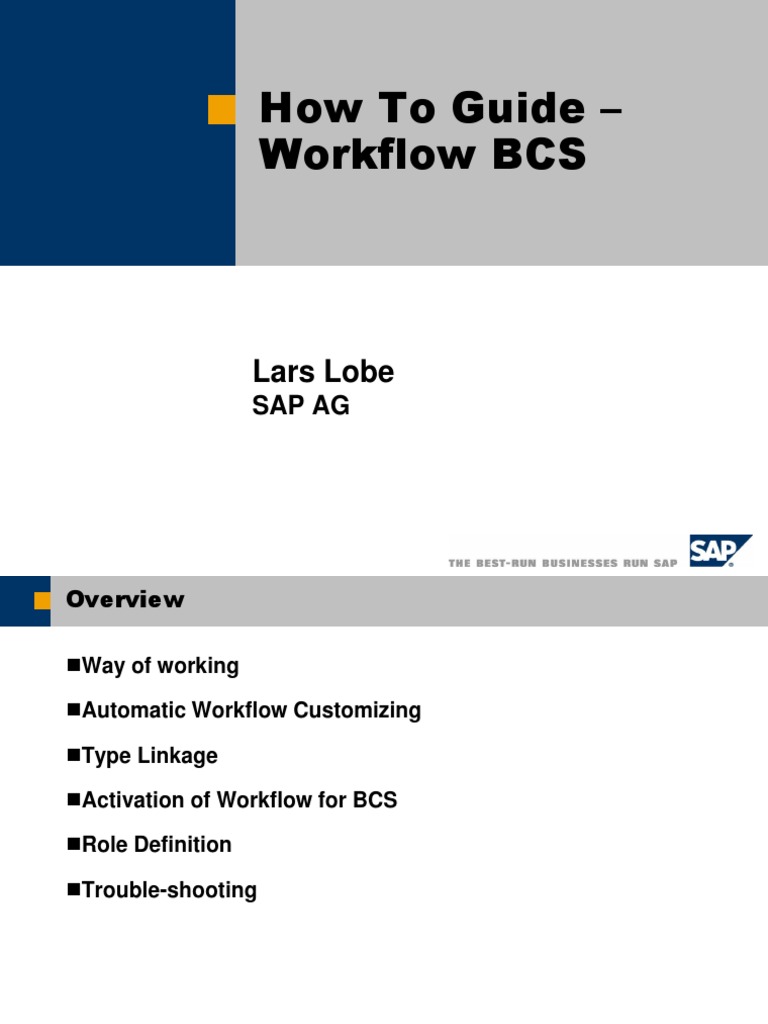 SAP BCS Workflow Customization Guide | PDF | Information Technology ...