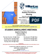 2016-17 Student Enrollment Meeting - WLCP