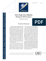 Free Trade, Free Markets: Rating The 107th Congress, Cato Trade Policy Analysis No. 22