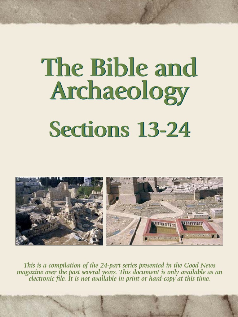 Bible - The Bible and Archeology 13 - 24 PDF | PDF