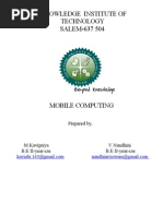 Wireless technologies and its functions,features and applications in mobile computing
