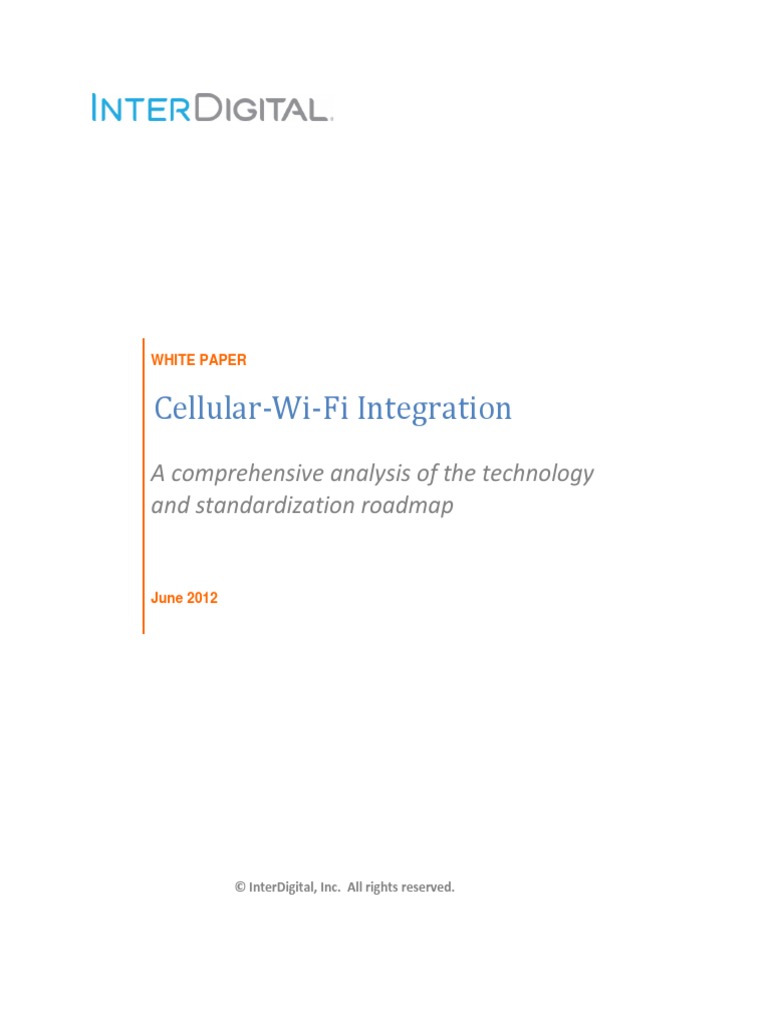 Cellular WiFi Integration White Paper | PDF | Business | Technology ...