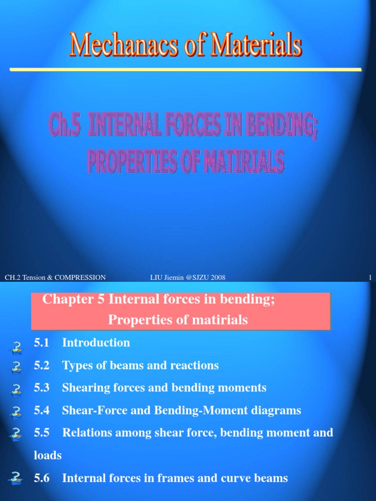 Basics of Strength of Material PDF Bending Beam (Structure)